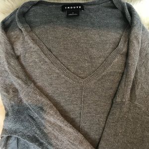 Grey v-neck sweater